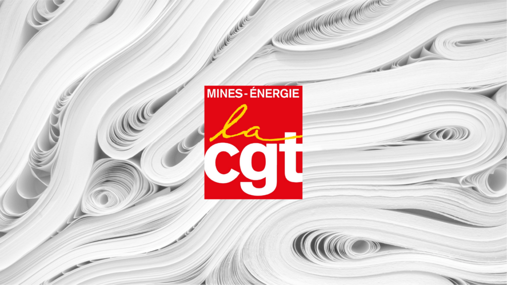 Illustration de l'article aléatoire représentant le logo de la FNME-CGT et d'une photo de feuilles de papier.